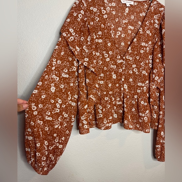 Blu Pepper fall floral sheer blouse top - Picture 5 of 8